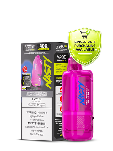 Strawberry Blue Razz 20ml VPOD Versa X by Nasty