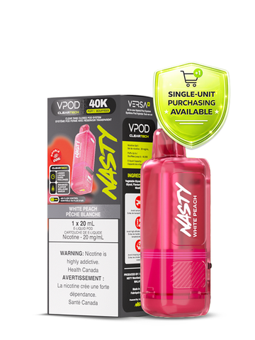 White Peach 20ml VPOD Versa X by Nasty