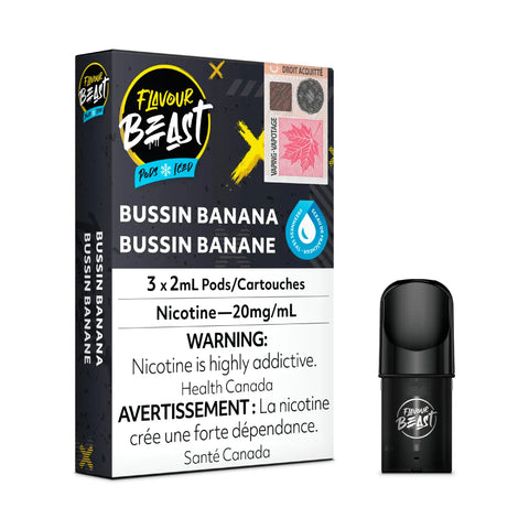 Bussin Banana Iced - Flavour Beast Pod (3/PK)
