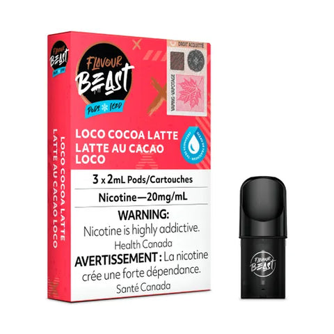 Loco Cocoa Latte Iced Pods Flavour Beast Pod (3/PK)